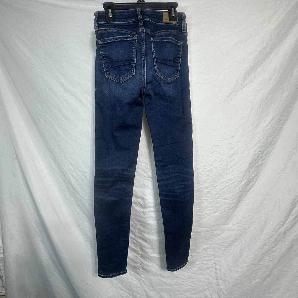 American Eagle Women's Next Level Stretch Hi-Rise Jegging Size 00 Distressed - Picture 5 of 10